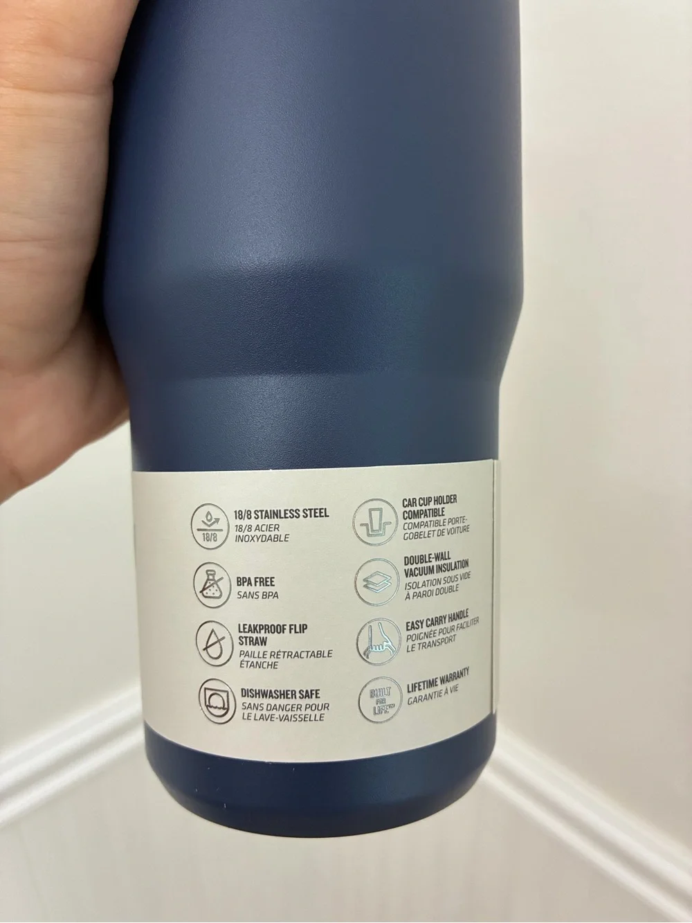 Stanley the iceflow flip straw tumbler Navy Blue 30oz NEW - Picture 3 of 5